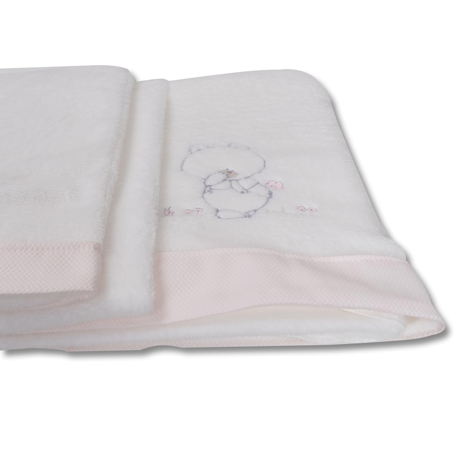 Zestaw pościeli 100% koralowych do łóżek/łóżek 80 x 130 cm, ciepły, hipermiękki, przyjazny alergikom, łącznie z prześcieradłem z gumką, blatem i poszewką na poduszkę. (Pepo Pink)