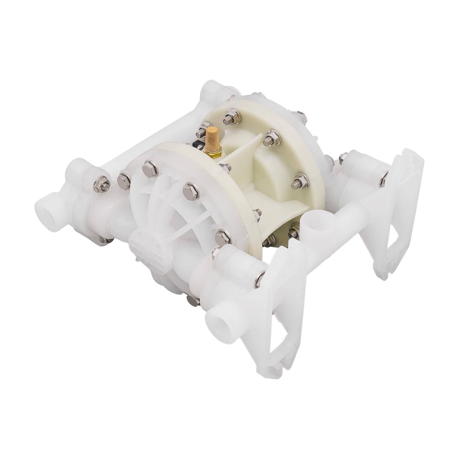 Pompe à membrane pneumatique en plastique d'ingénierie résistante à la corrosion Débit maximal 2 tonnes/heure Idéal pour les produits chimiques, pharmaceutiques et industries de construction