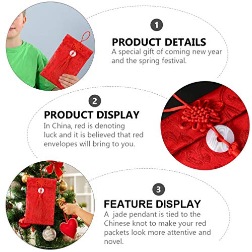 STOBOK 2 Pcs Envelopes Vermelhos Do Ano Novo Chinês 2021 Pacotes de Dinheiro Do Ano Boi Chinês Pacot