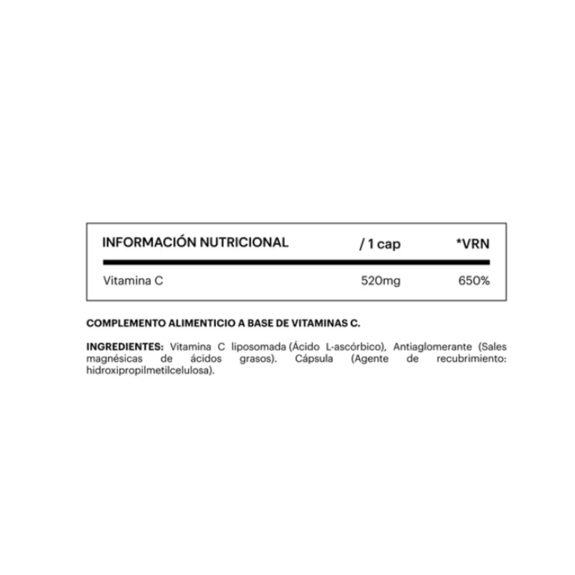Vitamina C Liposomal 752 mg Liposovit®-C 60 Cápsulas be levels