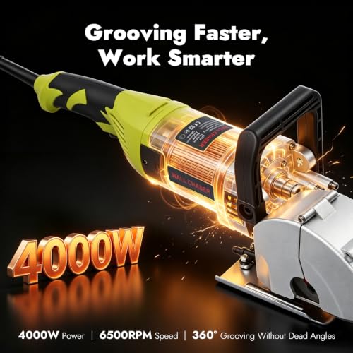 Miniatura 3 de Fresadora De Muros 4000 W 7500 R Min, Máquina De Corte De Pared De Hormigón Con Hoja De Sierra, Bomba De Agua, Cazador De Pared Eléctrica
