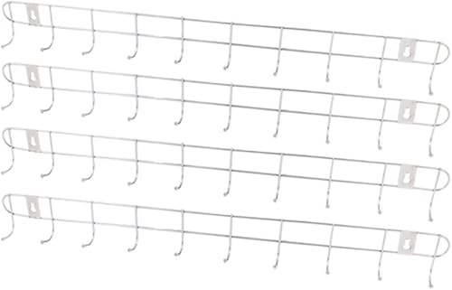 IIVVERR Inicio Dormitorio Baño Sombrero Abrigo Toalla Montado en la Pared Metal 10 Ganchos Percha Soporte 4PCS (Dormitorio en el Hogar Baño Sombrero