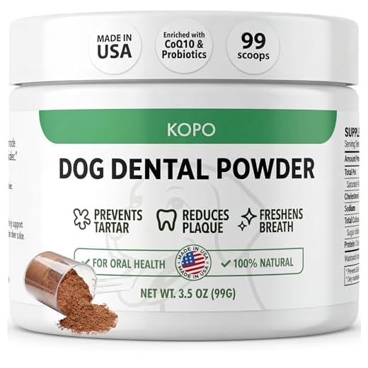 KOPO Dog Dental Powder | Dog Oral Care Supplement | Supports Fresh Breath & Gum Health | Helps Reduce Plaque & Tartar Buildup | Beef Liver Flavor | All Breeds & Sizes