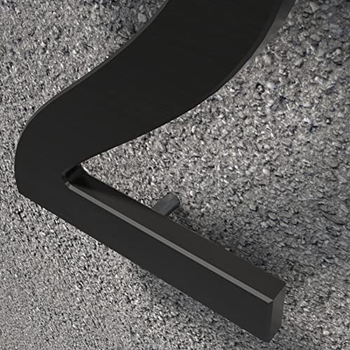 8 Inch Modern House Numbers- Premium Aluminum Floating Home Address Number With Elegant & Sophisticated Brushed Finish, Black, Number 7 #TOP4