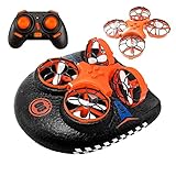 Modalità di volo 3 in 1, funzionamento semplice, combinazione libera di aereo e casco in schiuma, per ottenere una varietà di giochi di mare, terra e aria, cambio di modalità intuitivo, non limitato all'ambiente.