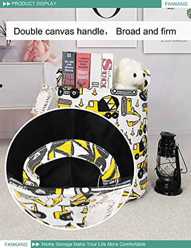 FANKANG Storage Baskets,Collapsible Convenient Nursery Hamper/Laundry Bin/Toy Collection Organizer for Kid's Room(Laundry-Car)