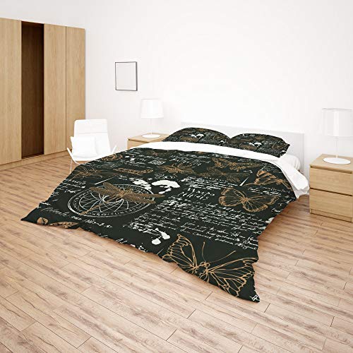Parure de lit tissu 100 % polyester Queen Size avec 2 taies d'oreiller - 5