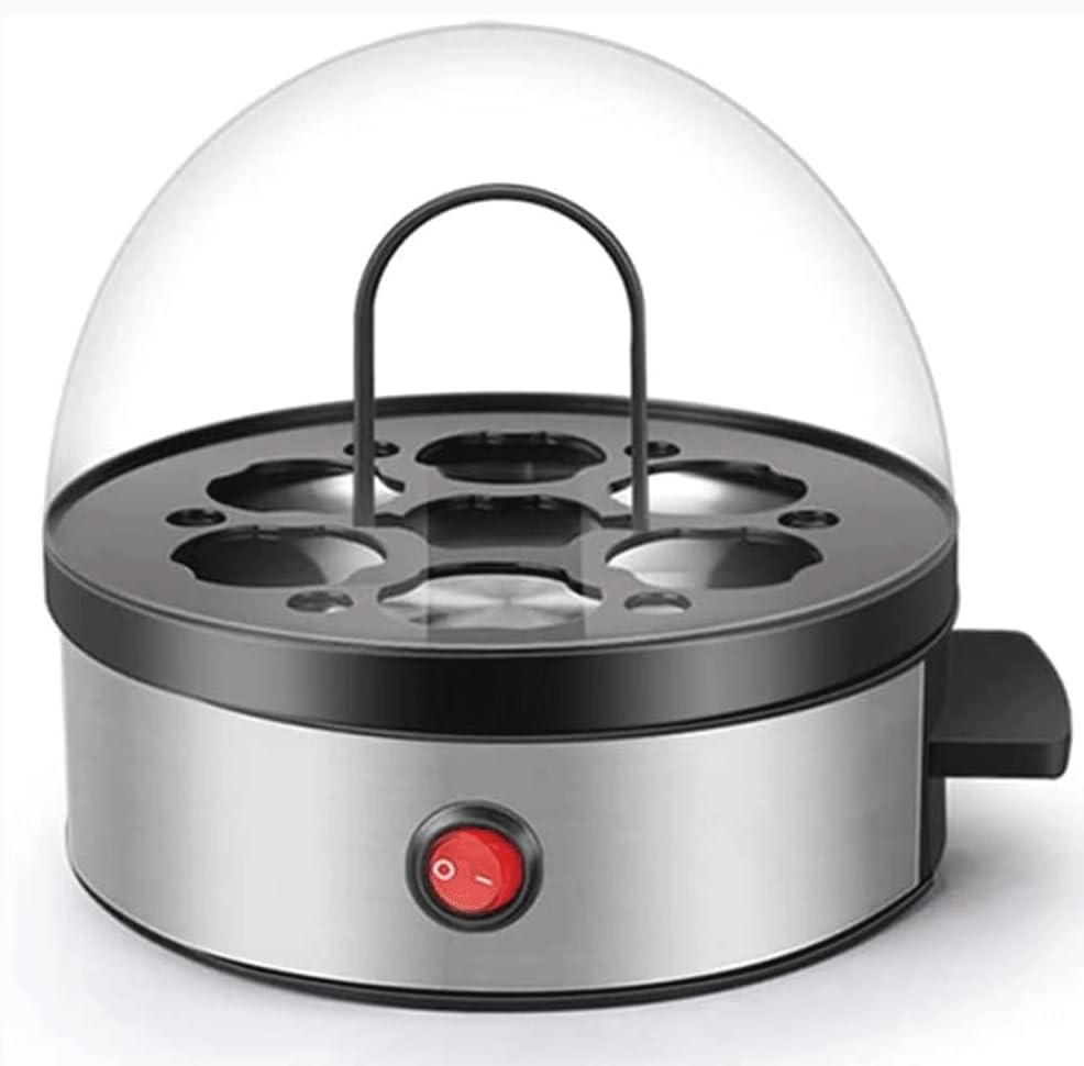 Electric Egg Cooker 7 Egg Capacity Omelet Steamer Soft Medium Hard Boiled with Auto Shut Off Buzzer Stainless Steel Egg Cooker