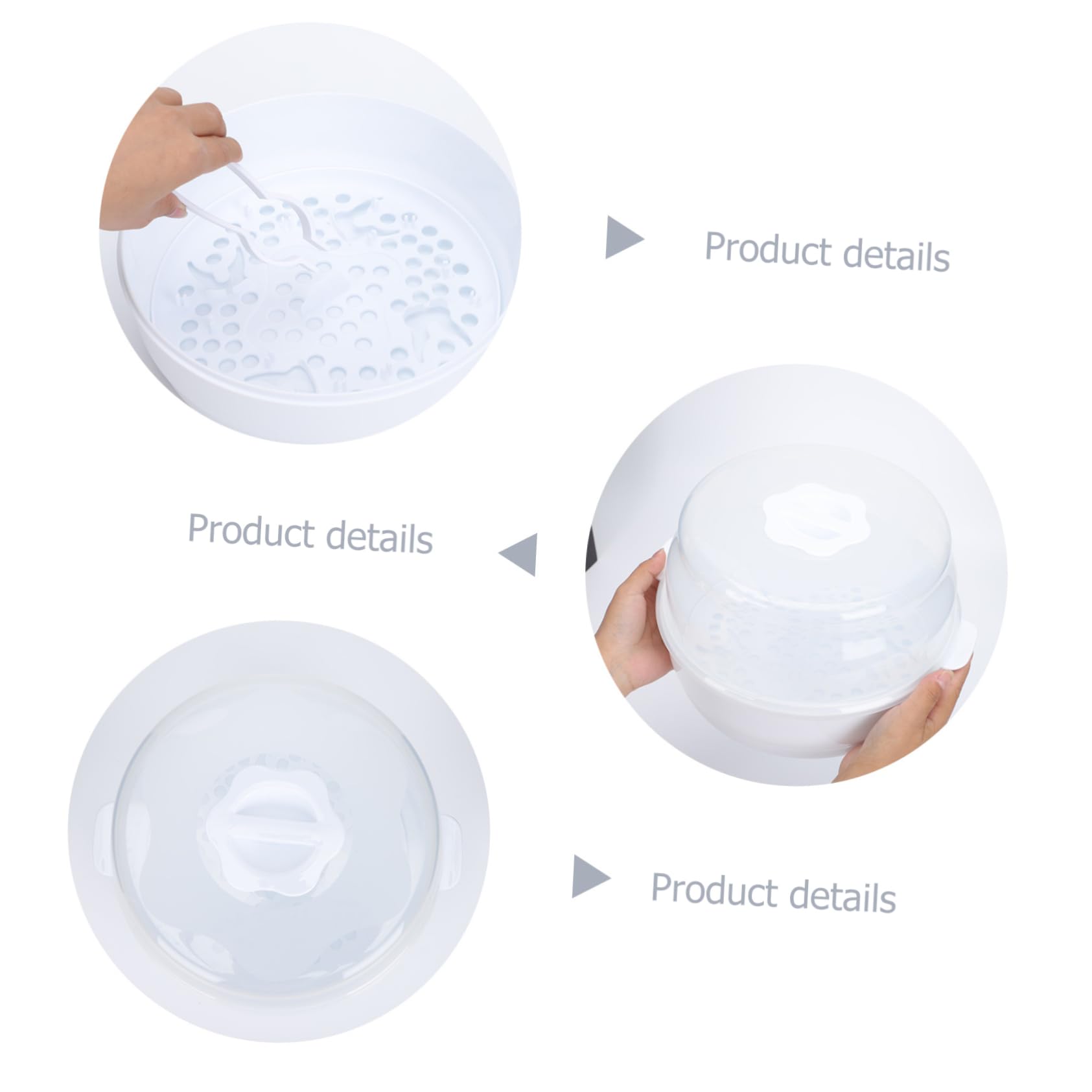Estuche Para Biberones Microondas Para Bebés, Caja De Esterilización De Abs, Compacta y Portátil Para Almacenamiento y Drenaje, Adecuado Para Viajes y Uso Diario