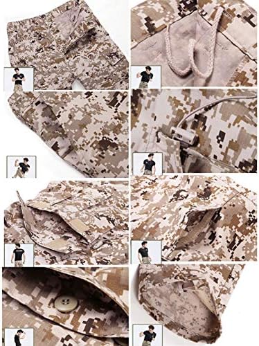 Men's Military Tactical Casual Camouflage Multi-Pocket BDU Cargo Pants Trousers