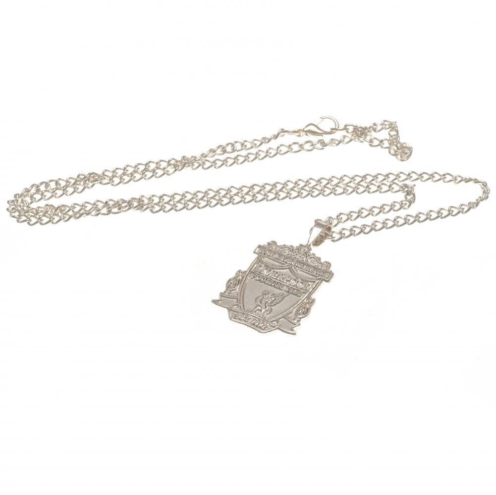 Liverpool FC Silver Plated Crest Pendant & Chain by footballsouvenirs