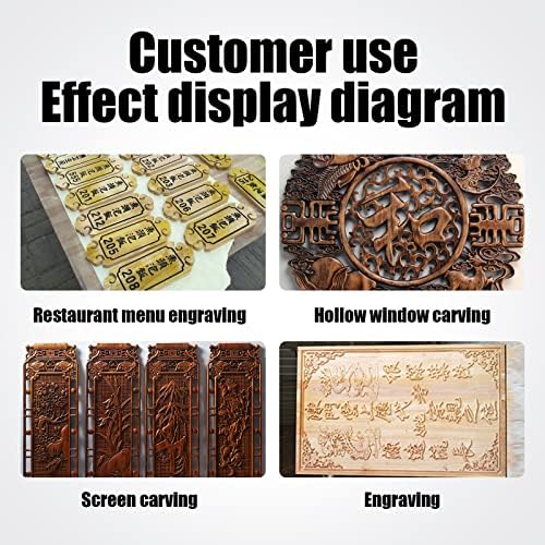 Miniatura 7 de HUHAO Broca de enrutador de 30 grados de grabado V bit 2 flauta molino de extremo recto 0.004 in punta carburo CNC router bit 18 pulgadas vástago