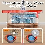Spin Mop and Bucket Set with Separate Dirty and Clean Water,360° Self Cleaning Mop and Bucket System with Widened Foldable Handle,2 Replaceable Mop Pads,Square Mops for Floor Tile Marble Wall Cleaning - Image 2