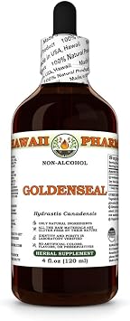 Goldenseal Hydrastis Canadensis Dry Root Glycerite, Made in Hawaii, Raw Materials, All Natural, Vegan, Lab Tested Alcohol-Free Liquid Extract - 4 fl.oz