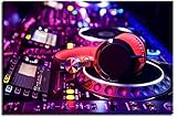 Pinturas Decorativas Lienzo Impresiones HD Pinturas Arte Decoración de la Pared del hogar 1 Pieza DJ Instrumento Mezclador Auriculares Fotos Música Danza Bar Póster 40x60（Sin marco）