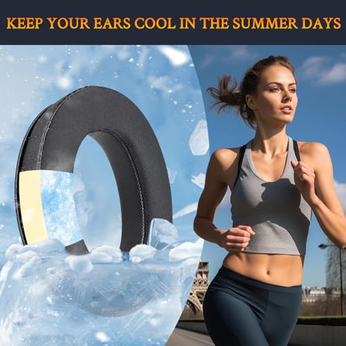 SOULWIT Almohadillas de Gel Refrigerante de Repuesto para Auriculares Kingston HyperX Cloud Revolver y Revolver S, Almohadillas con Espuma de Alta Densidad - Negro miniatura 4