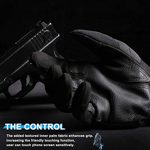 Wtactful B8-BLACK-M Touchscreen Motorcycle Tactical Full Finger Gloves thumb #4