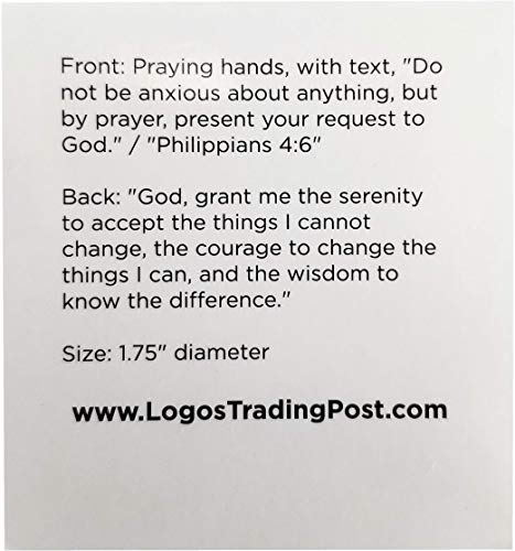 Serenity Prayer And Do Not Be Anxious About Anything, Antique Gold Plated Challenge Coin, Philippians 4:6 Gift #TOP6