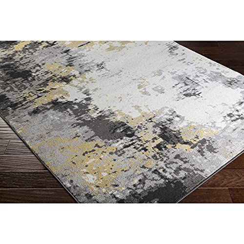Cantrell Mustard Yellow And Gray Modern Area Rug 2' X 3' #TOP4
