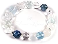 Vista 85 de Precious Gemstone Natural Crystal Healing Bracelet, Rutilated Quartz, Moonstone, Quartz Handmade Original Design Bracelet