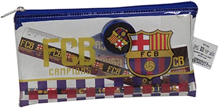 Futbol Club Barcelona – Flat pencil case with Stationery (CYP Imports gs-412-bc)