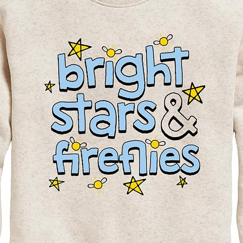 Instant Message - Bright Stars And Fireflies - Toddler & Youth Crewneck Fleece Sweatshirt3