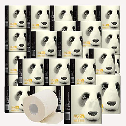 Preisvergleich Produktbild Rollenpapier, Hygienepapier, Haushaltsvollpapier aus Bambusfaser, 27 Rollen (Einzelblattgröße: 138 mm × 101 mm)