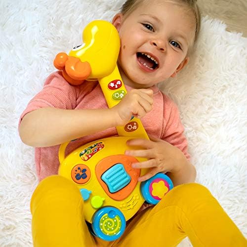 Bambiya 2-in-1 Pull Along Guitar & Giraffe Toy – Musical Toy for Toddlers and Preschoolers with Multiple Play Modes – Activity Baby Toys 12-18 Months Development 6 51CyK97 QwL. AC