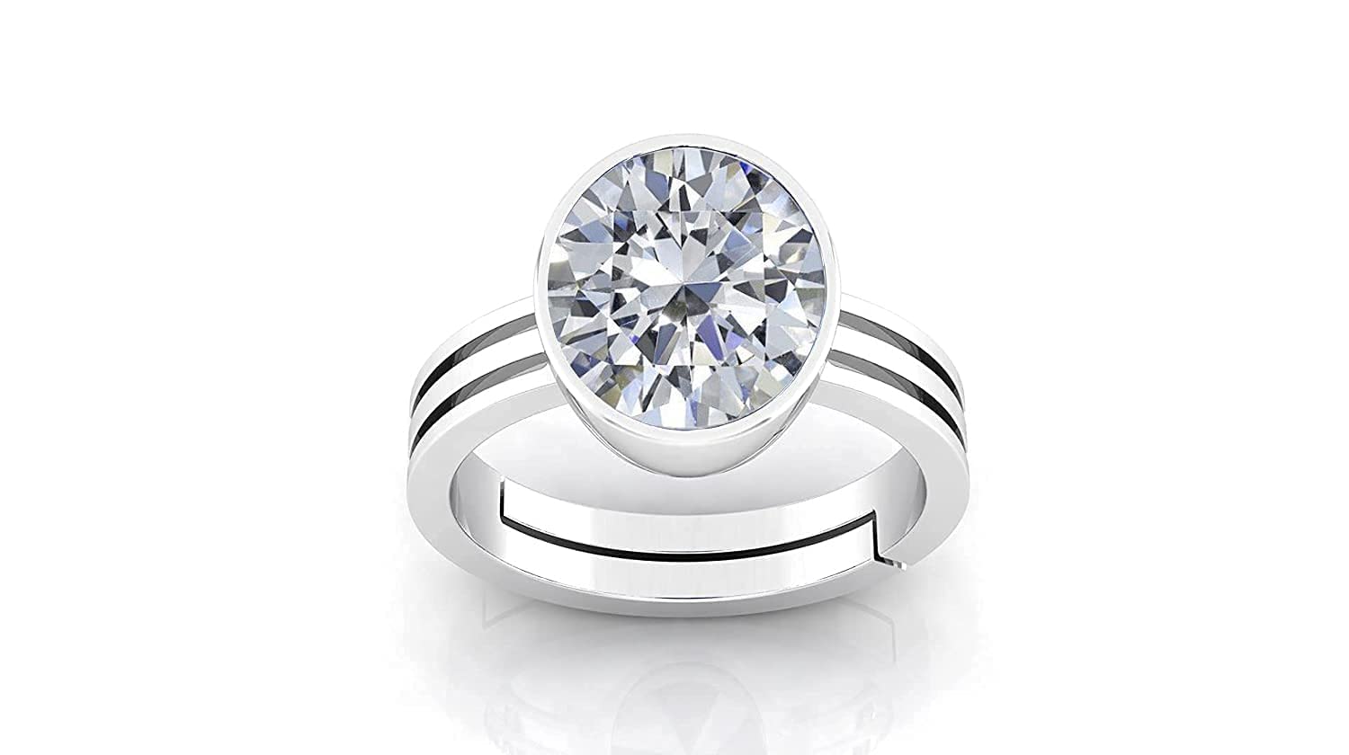 akshita gems Certified 7.25 Ratti 6.00 Carat/Jarkan Precious Gemstone Natural Zircon Stone Rashi Ratna Ashtadhatu Adjustable Silver Ring for Astrological Purpose for Men and Women-picture-55