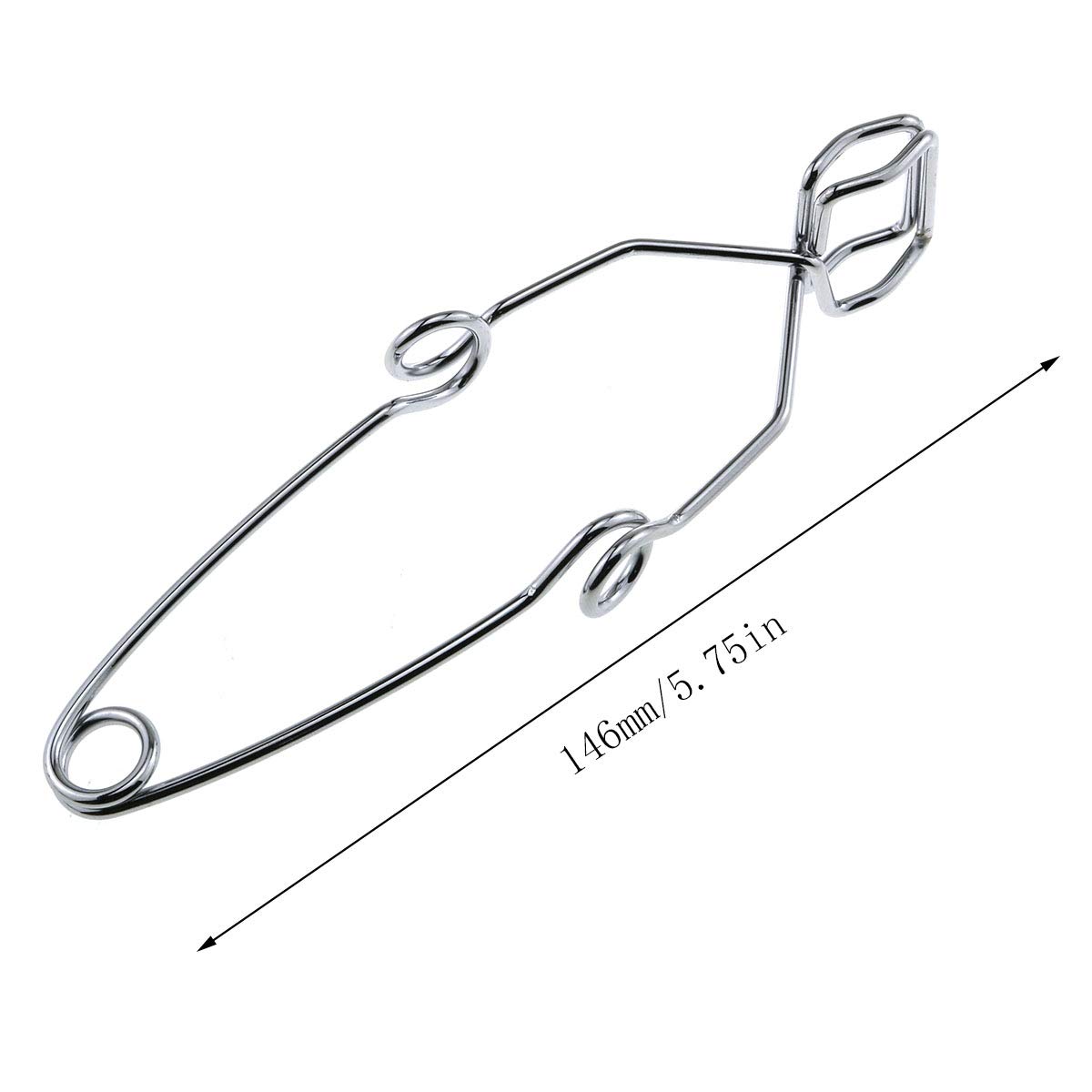 E-outstanding 4-Pack Steel Wire Test Tube Clamp 145mm Fit for 5-40mm Tube Heating Glass Tube Tongs Supplies Lab Test Tube Holder Sprung Tool image 2
