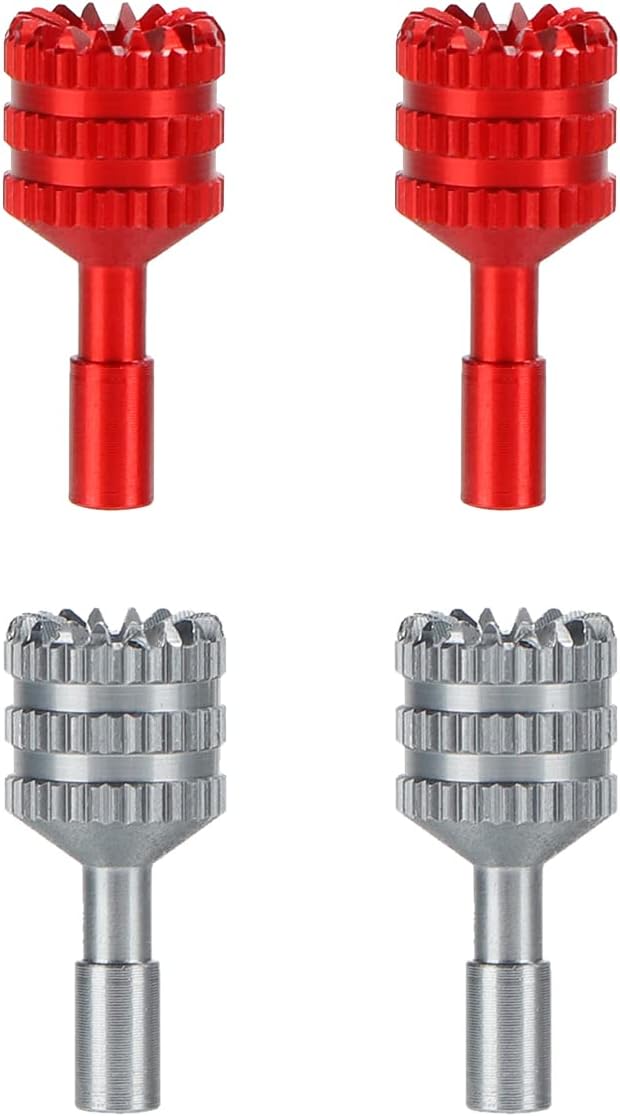 Mini 4 Pro/Mini 3 Pro Joysticks 2 Pairs Aluminum for DJI RC/RC2 Control Sticks for DJI Mini 3/Mini 3 Pro/Mini 4 Pro/Mini 5 Pro/Mavic 4 pro/Mavic 3/3 Pro/Mavic 3 Cine/3 Pro Cine/Mavic 3 Classic/Air 3/Air 3S/Neo/Flip/Air 2S Accessories(Red+Gray)
