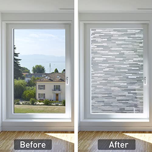 Lemon Cloud Window Film Frosted Vinyl Glass Film Static Stickers No Glue Non Adhesive Uv Blocking Decorative Glass Covering For Home Office Living Room (17.5In. By 78.7In) #TOP4