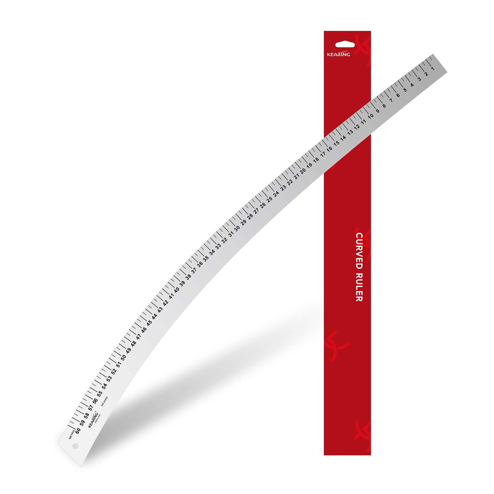 KEARING 60CM Hip Curve Ruler for Pattern Making, Aviation Quality Aluminum Fashion Designer's Ruler for Sewing, Fashion Design