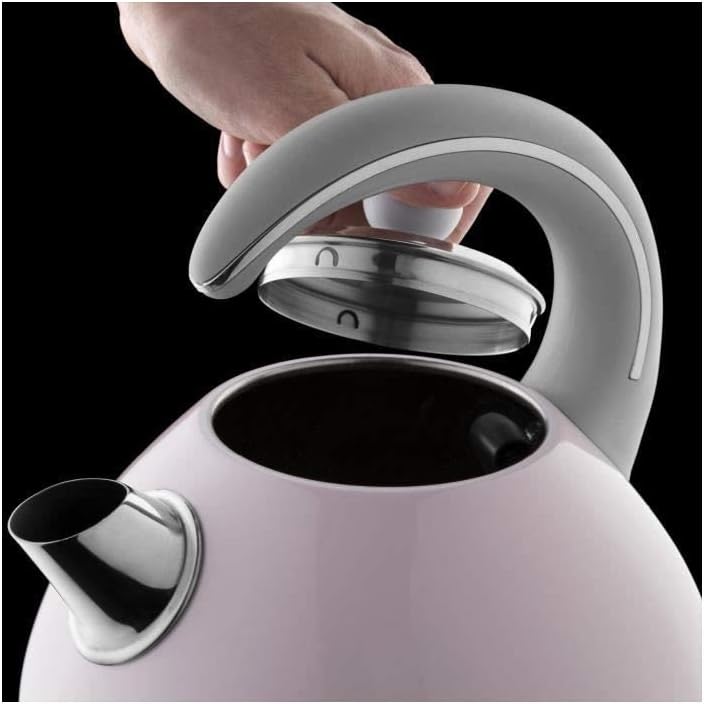 Russell Hobbs Bubble Electrical Kettle Soft Pink, Kettle Retro 1,5l Pink