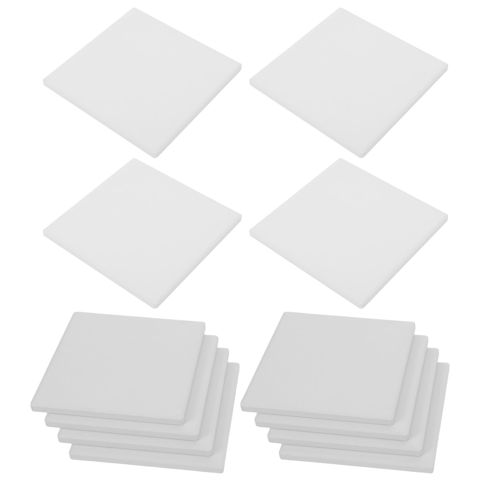 Carreaux de céramique blancs 10x10 cm avec liège pour sous-verres DIY et artisanat