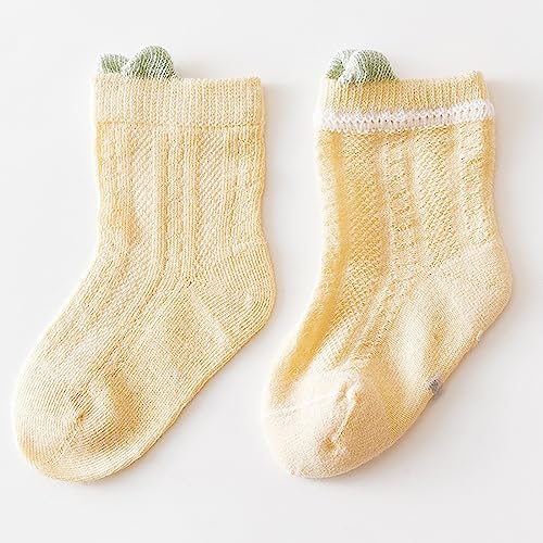 Toddler Crew Socks 3 Pairs Non Slip Baby Socks Boy Girl Ultra Thin Socks Breathable Floor Socks Spring to Autumn4