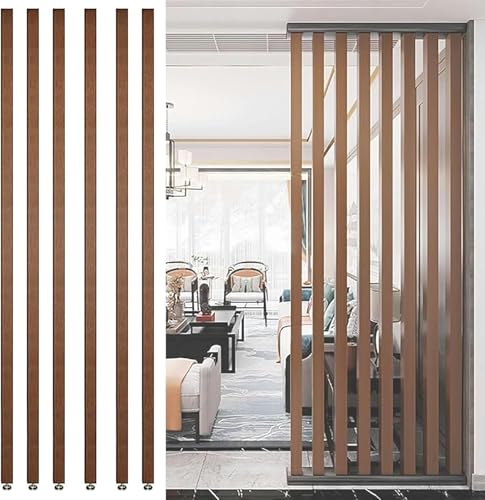 Taifuan Wandruimteverdeler – inkijkbescherming van hout, verstelbaar van 70 tot 240 cm, voor kantoor, restaurant en woondecoratie (6 stuks, 190 cm)