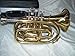 Pocket trumpet with case and mouthpiece, gold