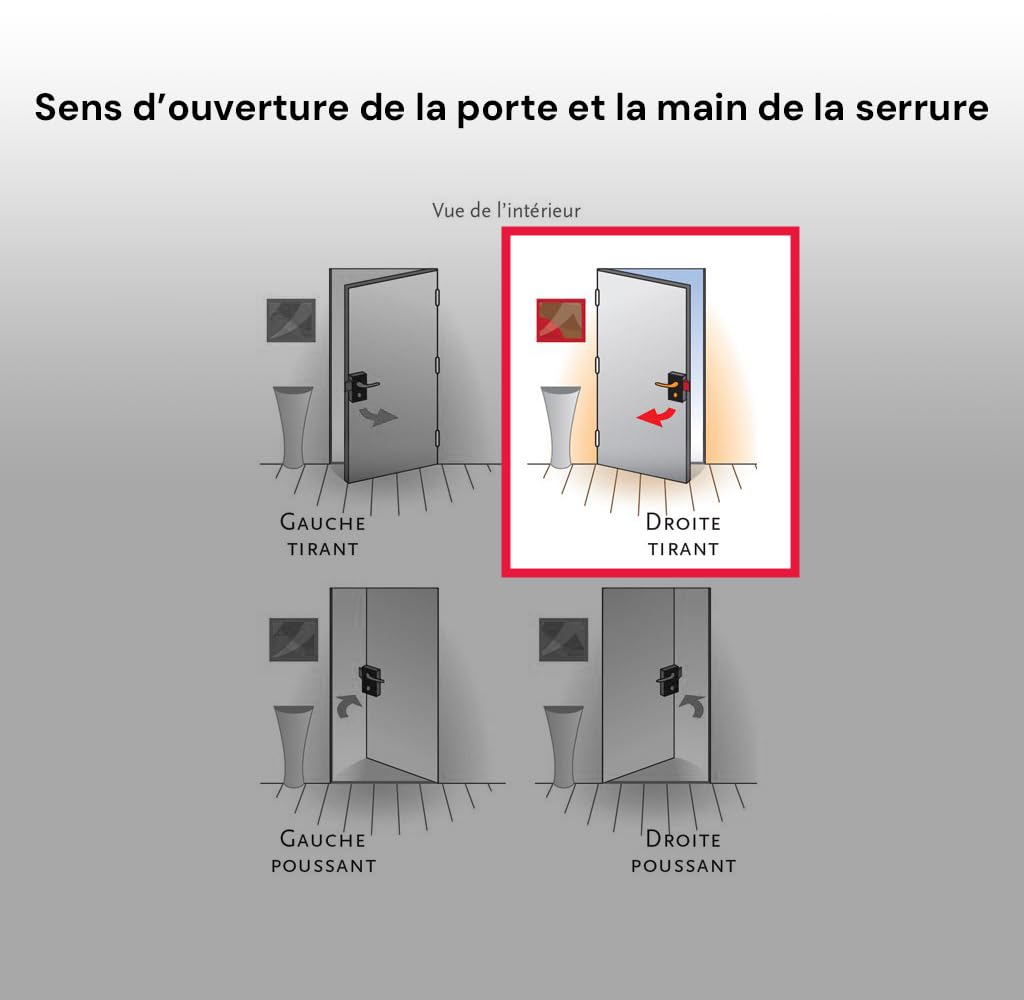 METALUX série 596 - Serrure en applique noire horizontale Pêne dormant et 1/2 tour avec clé L et gâche 140x82mm