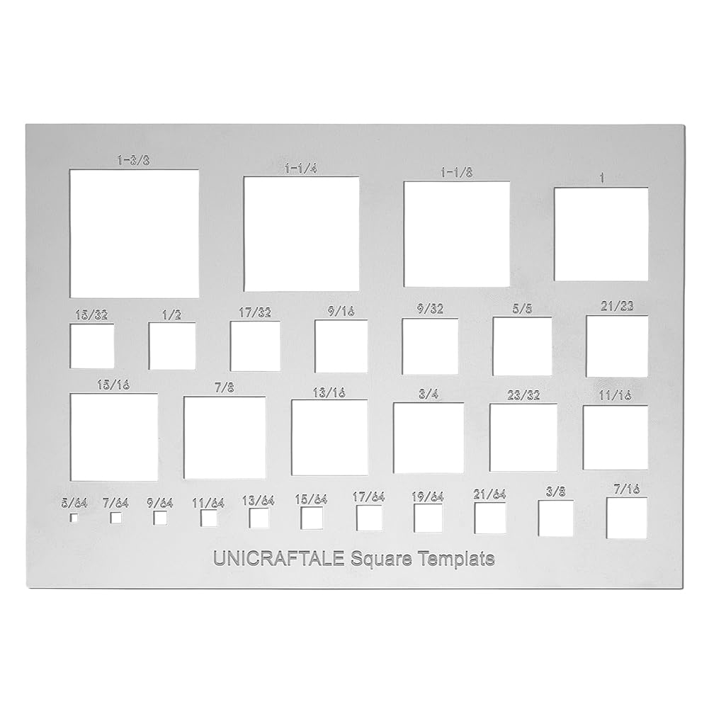 UNICRAFTALE Square Cutouts Stencil Metal Stencil Rectangle Template Stainless Steel Journal Stencils Geometric Template Painting Stencils for DIY Scrapbooking Photo Engraving Jewelry