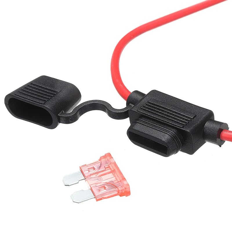 Miniatura 4 de 10 Uds 14AWG ATCATO 30amp Fusible en línea Fusible de hoja 0.5A 1A 2A 3A 4A 5A 7.5A 10A 15A 20A 25A 30A Portafusibles automotrices Fusibles