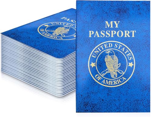 30 Pcs Blank Passport Notebook Travel Journal Sticker Collection Book World Travel Pretend Activity Party Favors, 6x4 Inch image 2