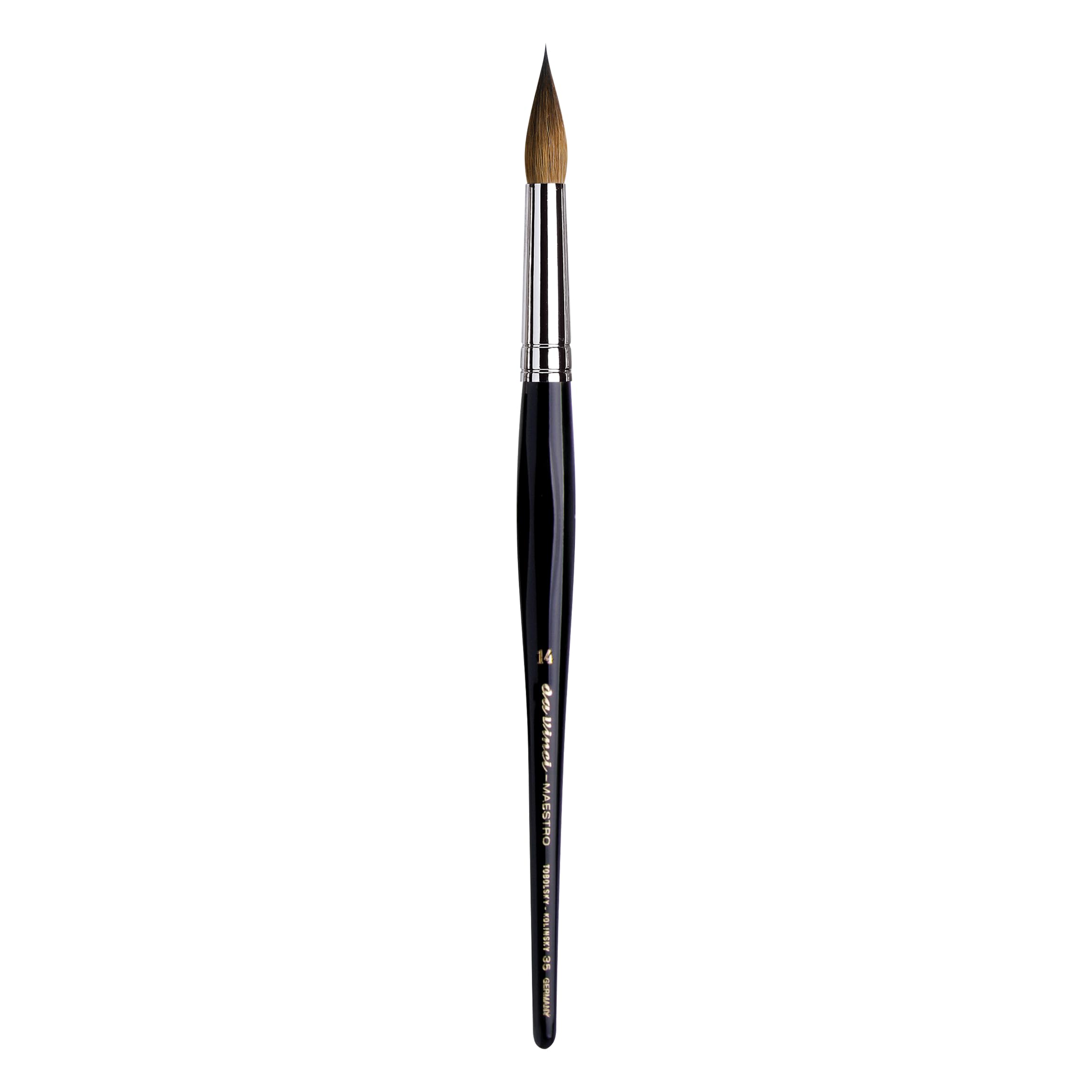 da Vinci Watercolor Series 35 Maestro Paint Brush, Round Long Taper Kolinsky Red Sable, Size 14