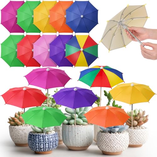 Yinkin 10 Pcs Small Plant Umbrellas