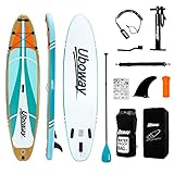 🏄PORTÁTIL - FÁCIL DE CONFIGURAR: la tabla Signstek Water Sport Paddle está equipada con una paleta de aluminio ajustable, una aleta negra extraíble, el panel sup se puede plegar en una mochila al salir. Una vez en tu destino, podrás inflar la tabla de forma rápida y sencilla, que te permitirá practicar este deporte en cualquier lugar, en el mar o en lugares donde tengas el secreto.