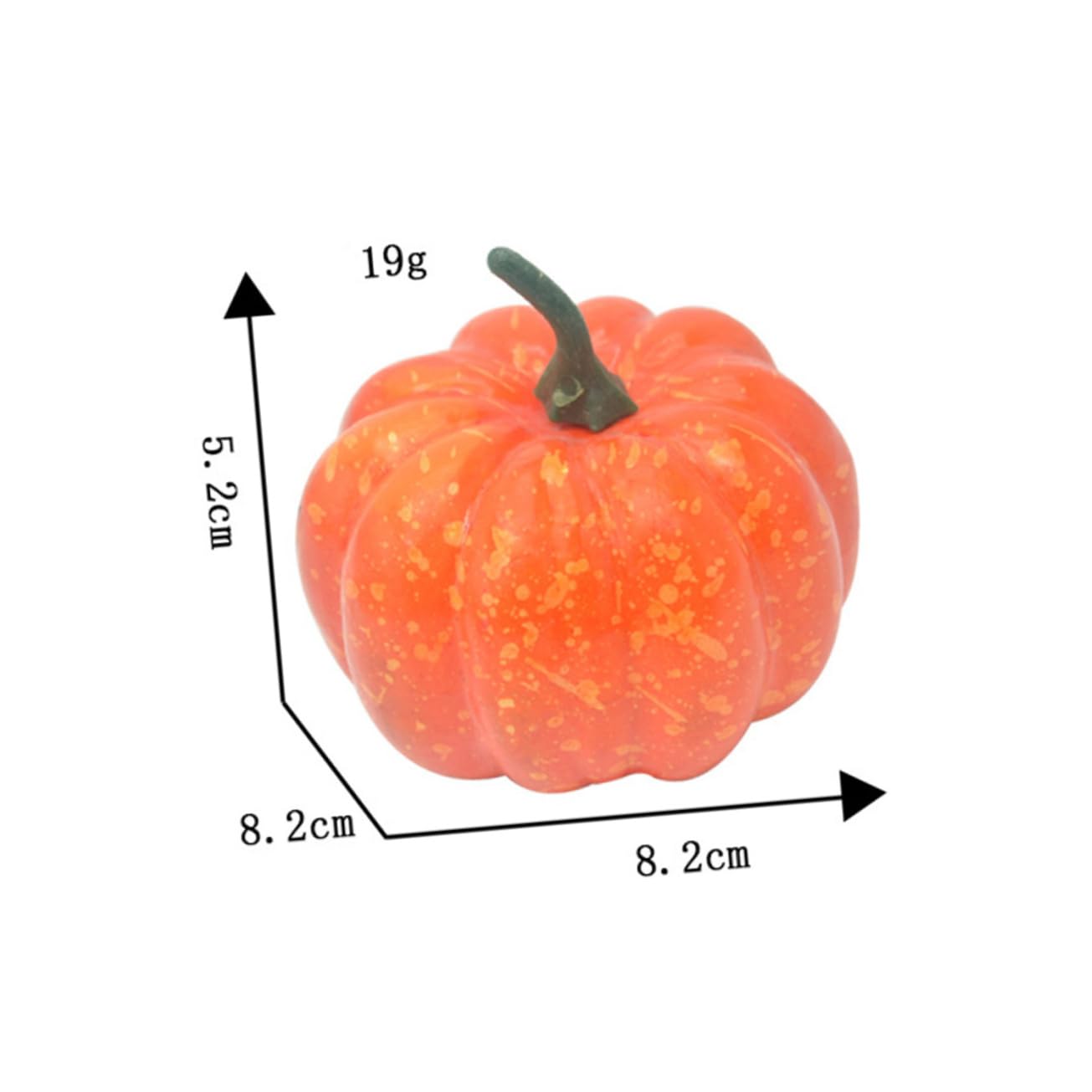 18 Stück Teiliges Künstliche Kürbisse für Halloween Simulierte Deko Pumpkins Gelb Grün Weiß Hellbraun und Dunkelgrün für Partys und Erntedankfest