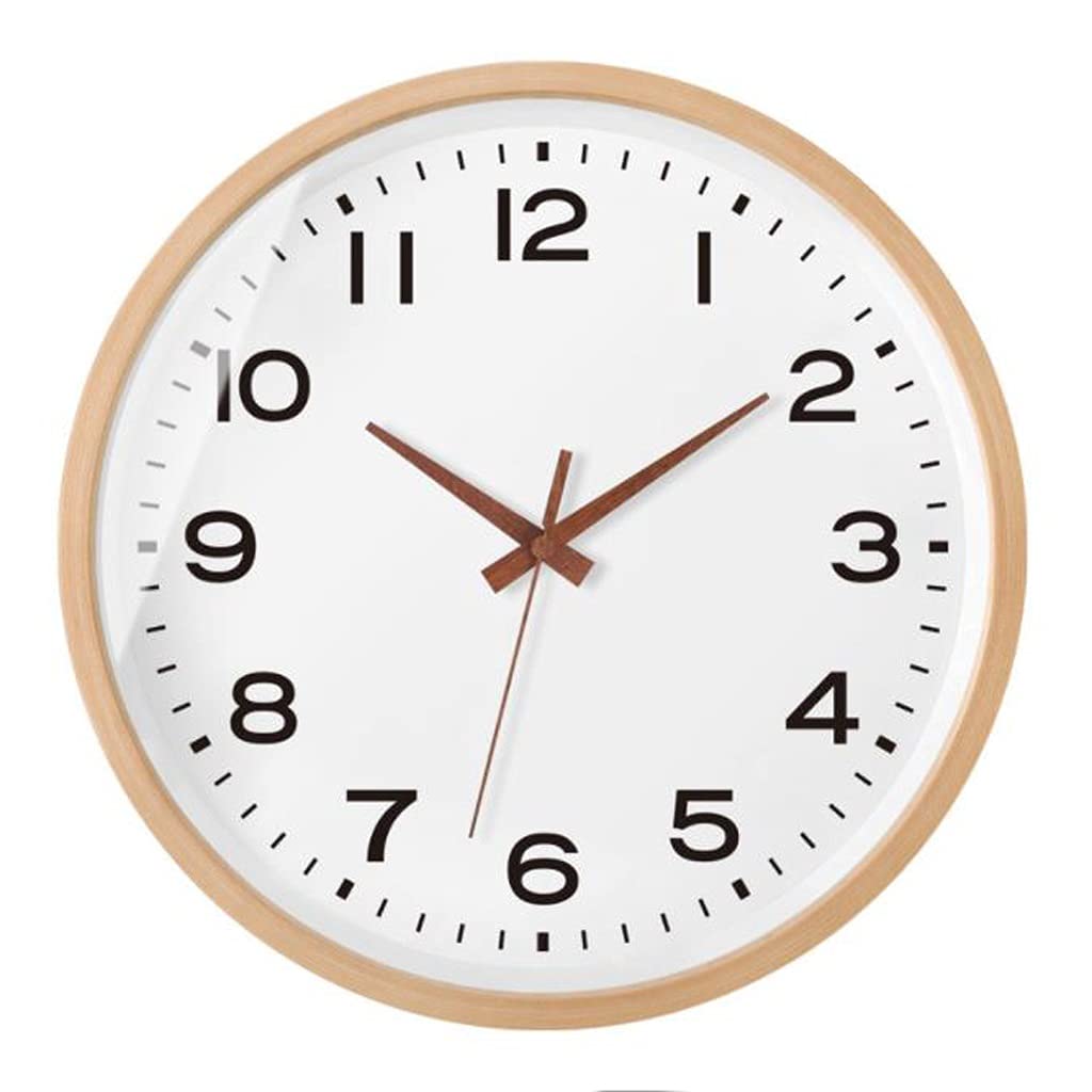 Horloge murale de salon en bois naturel horloge silencieuse maison 30 cm