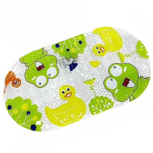 Home Flair Bath Mat | Kids Ducks & Frogs Non Slip Bath Mats For Inside Bath | Shower Mat | Bath Mat Non Slip Anti Mould | Non Slip Bath Mat With 100 Suction Cups