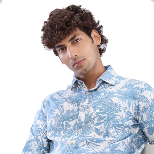 Image of Spykar Men's Slim Fit N /A Full Sleeve Printed Casual Shirts