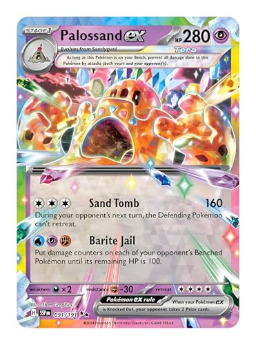 Palossand ex 091/191 Ultra Rare Pokemon Card | Rare Pokémon Cards | Pokémon EX | Surging Sparks |...